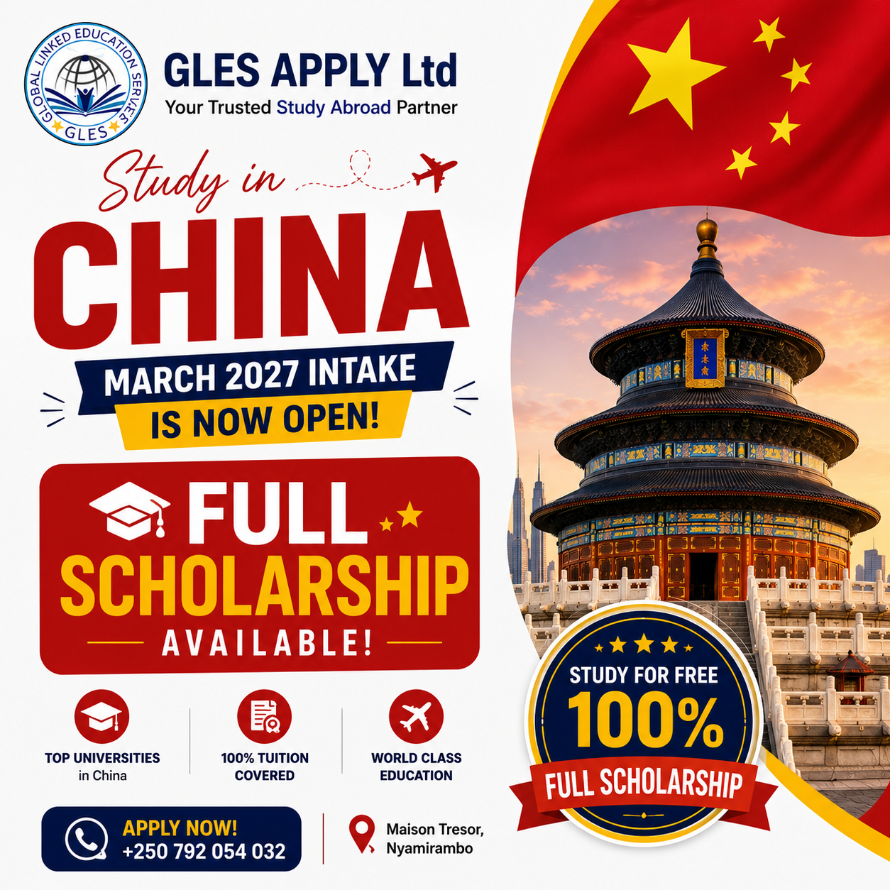 China Scholarship MARCH INTAKE 2027